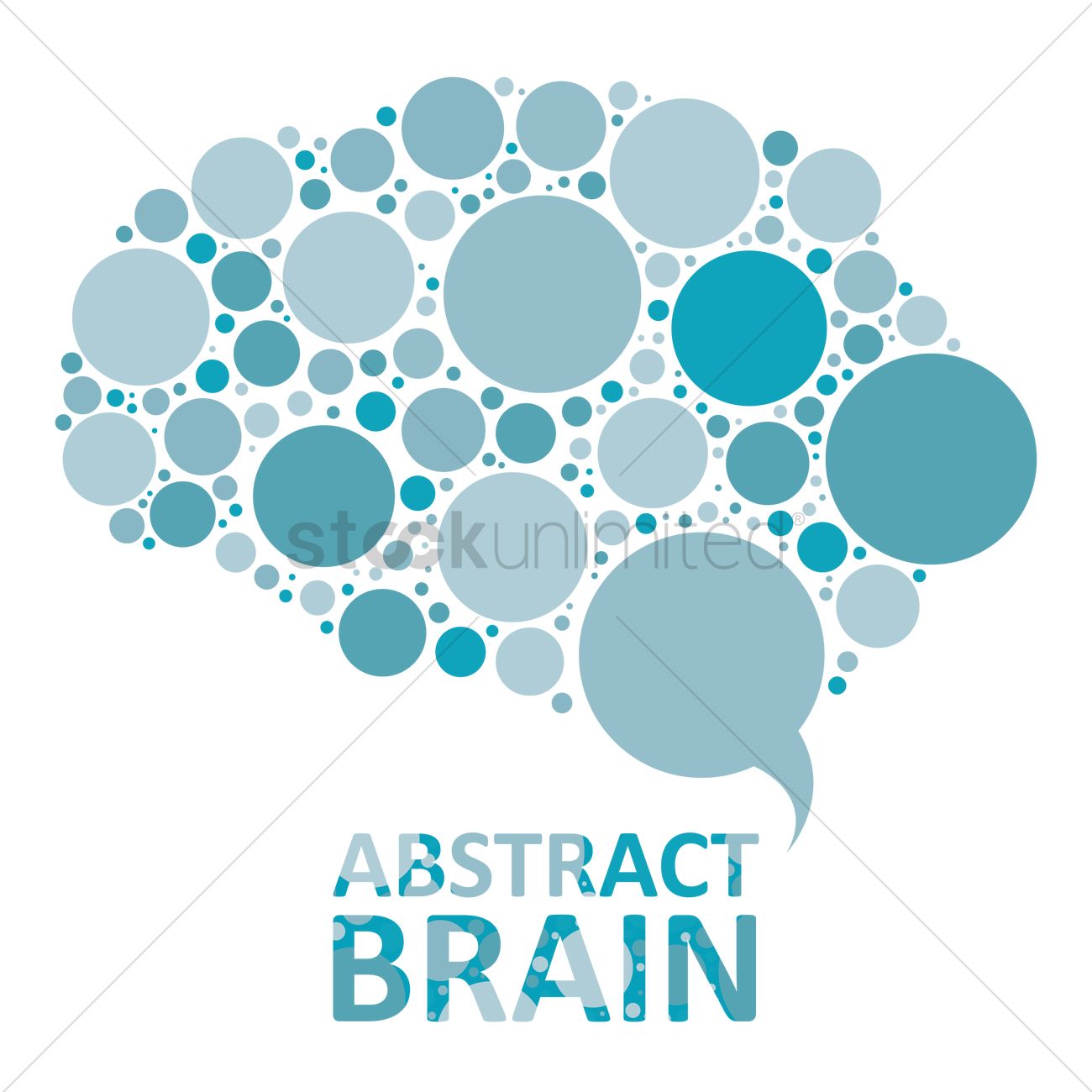 1300x1300 Free Abstract Brain Vector Image
