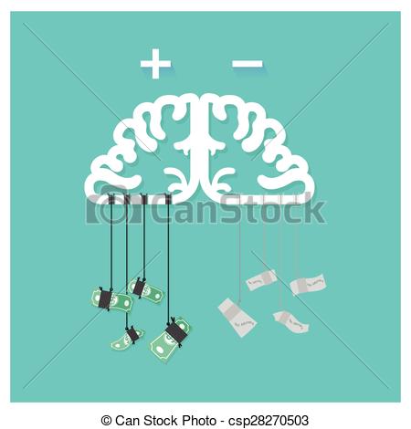 450x470 Money Brain Vector Business Dollar Positive Thinking, Clear