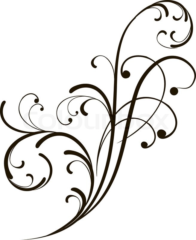 655x800 Abstract Background With Decorative Branch. Vector Illustration