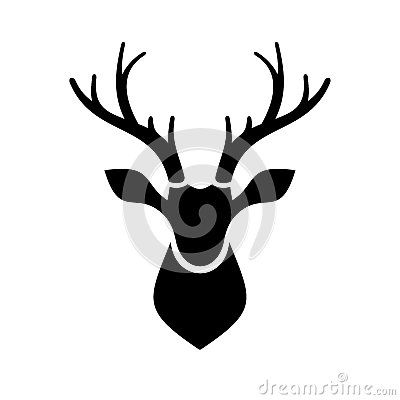 400x400 Deer Head Icon Vector Logo Stock Vector
