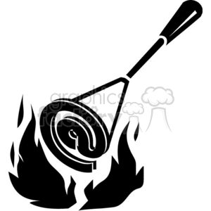 300x300 Royalty Free A Black And White Branding Iron Sitting Over A Hot
