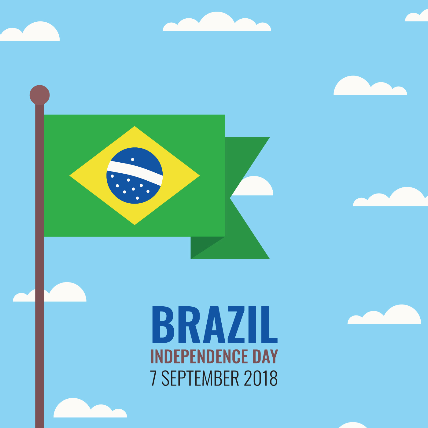 1400x1400 Brazilian Flag Free Vector Art