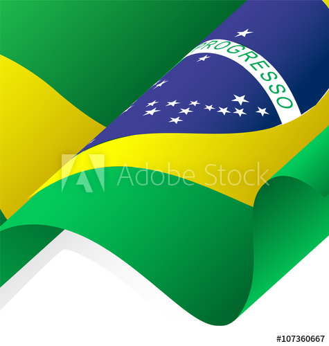 475x500 Waving Brazil Flag Vector