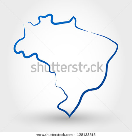 450x470 Collection Of Brazil Map Drawing High Quality, Free Cliparts