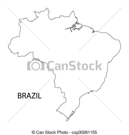450x470 Outline Of Brazil Map.