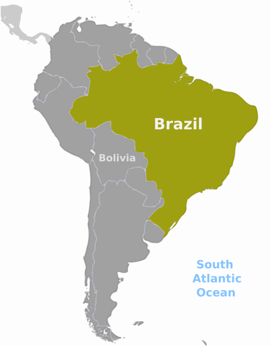 392x500 Brazil Location Map Vector Image Public Domain Vectors