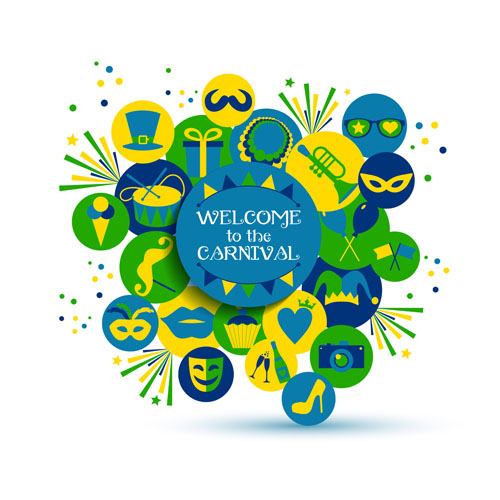 500x500 Brazil Carnival Creative Background Vector 03 Free Download