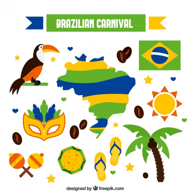 626x626 Brazilian Carnival Elements Vector Free Download