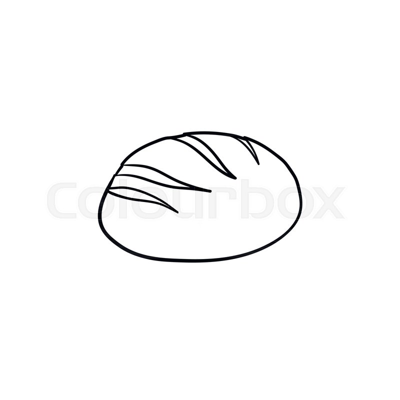 800x800 Loaf Hand Drawn Outline Doodle Icon. Vector Sketch Illustration Of