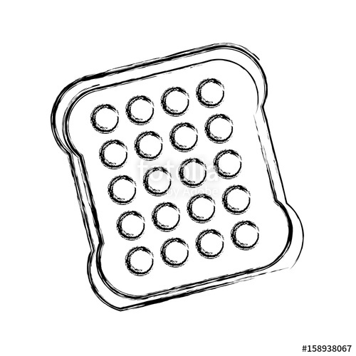 500x500 Toasted Bread Loaf Vector Illustration Graphic Design Icon Stock