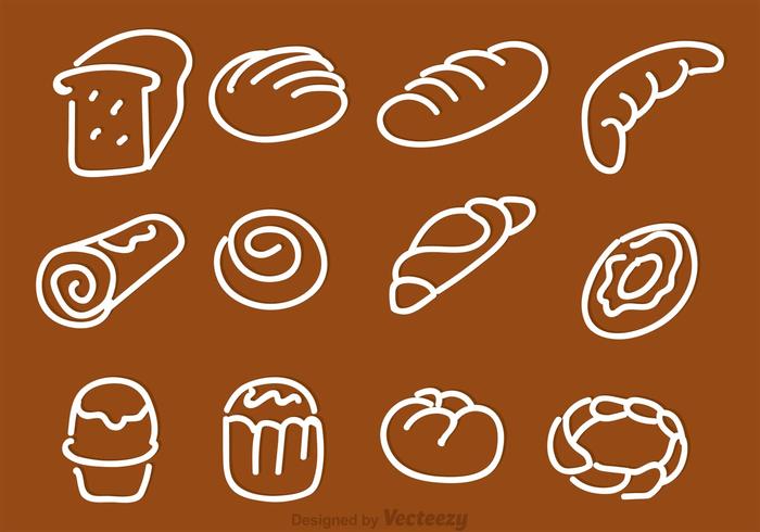 700x490 Hand Drawn Bread Vector Icons