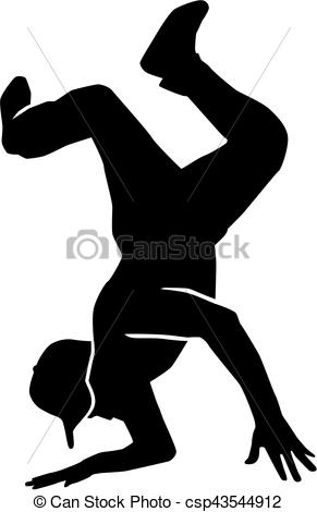 291x470 Breakdance Stunt Silhouette.