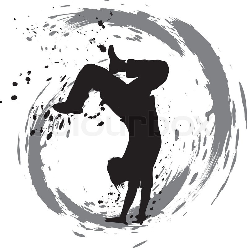 798x800 Dancing Silhouette, Breakdance Stock Vector Colourbox