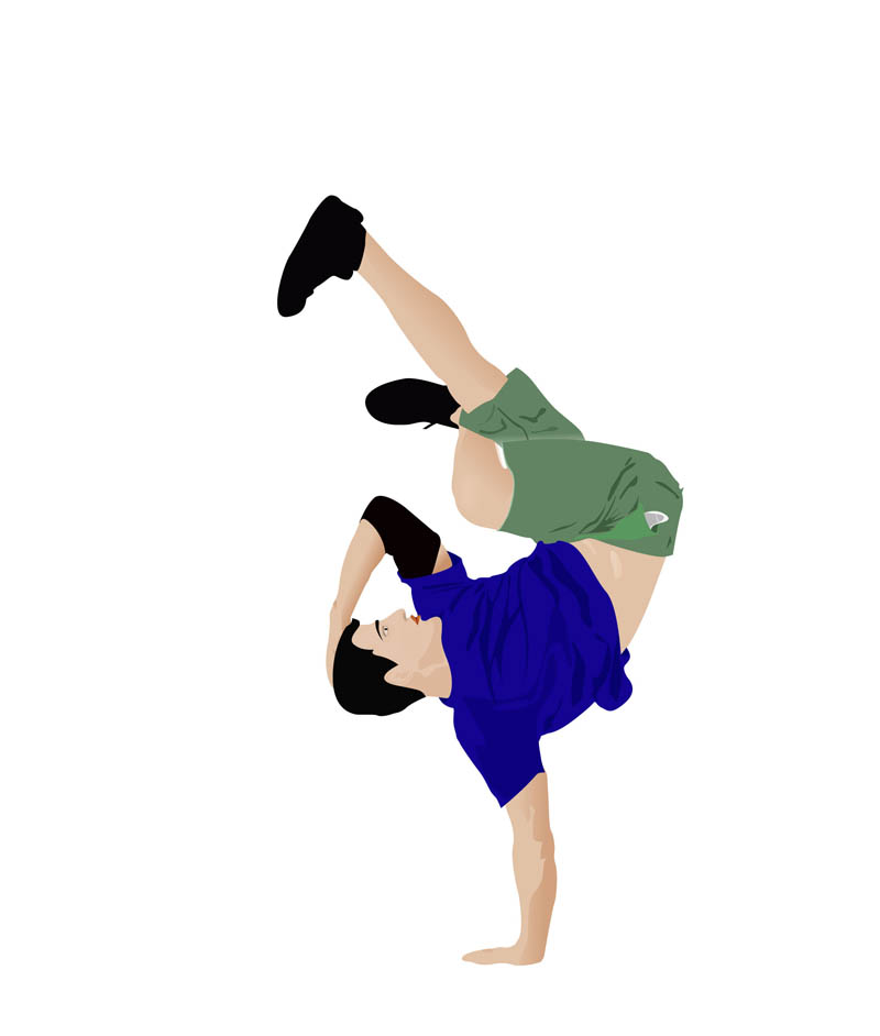 800x942 Free Breakdancers Vector.