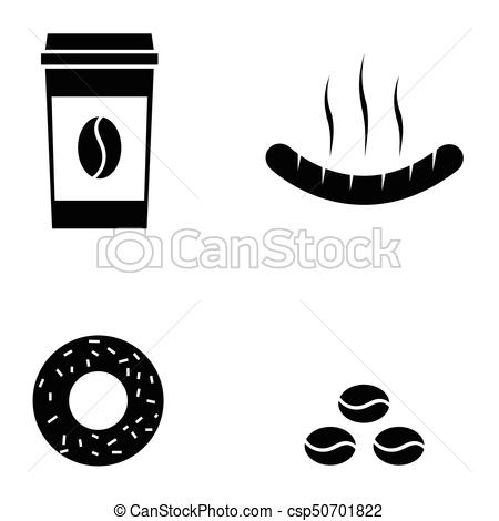 450x470 Breakfast Icons Set Vector Illustration
