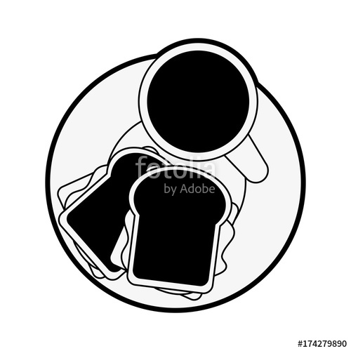 500x500 Delicious Sandwich Breakfast Icon Vector Illustration Graphic