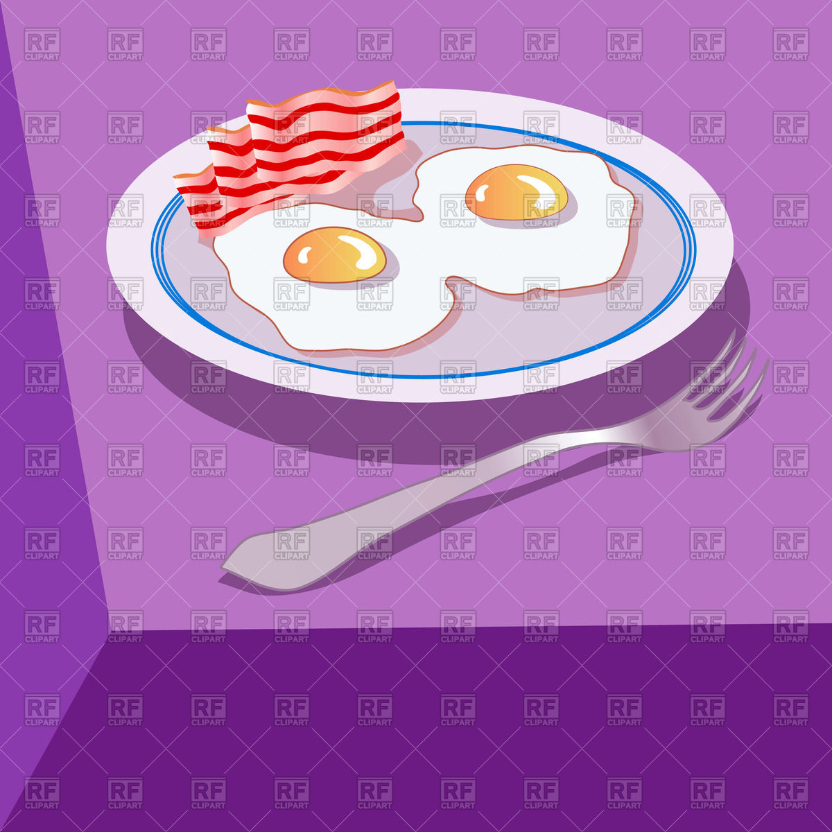 1200x1200 Fried Eggs With Bacon On Plate
