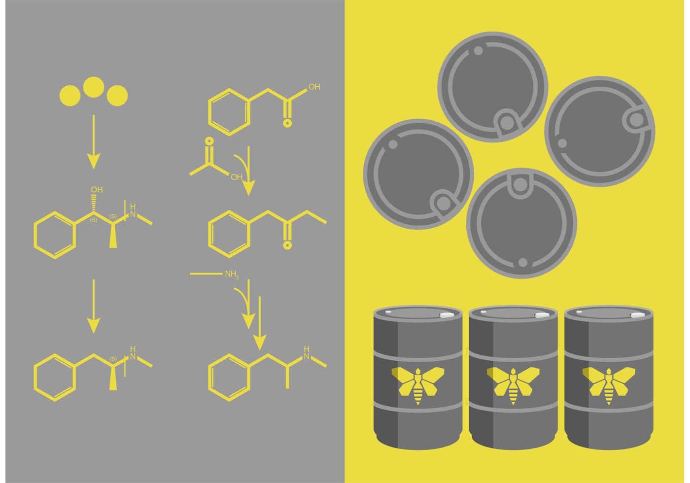 1400x980 Breaking Bad Meth Chemistry Vector Set
