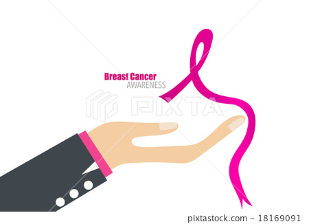 450x326 Breast Cancer Awareness Pink Ribbon. Vector Illustration.