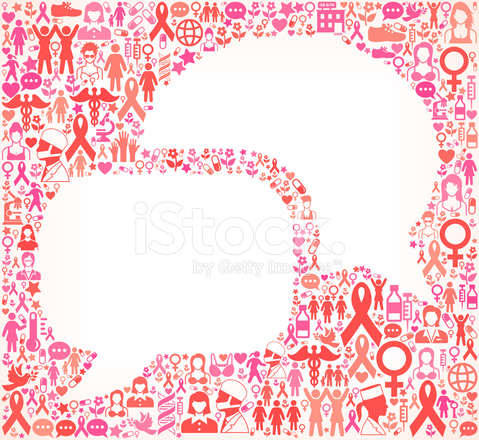 479x440 Chatbubbles Breast Cancer Awareness Royalty Free Vector Art Stock