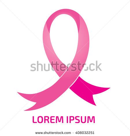 450x470 Realistic Pink Ribbon Logo, Breast Cancer Awareness Symbol. Vector