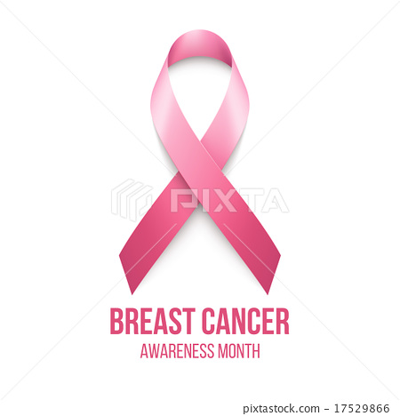 450x468 Breast Cancer Awareness Ribbon Background. Vector