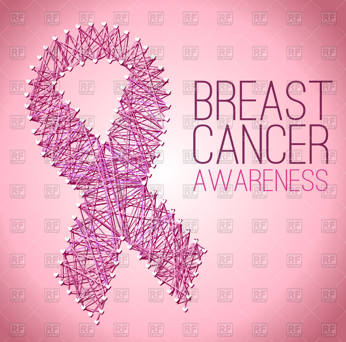 1200x1186 Breast Cancer Pink Ribbon Of Thread Vector Image Vector Artwork