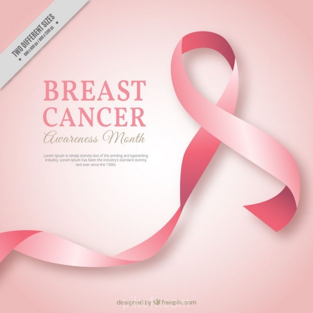 626x626 Ai] Pink Ribbon Background Of Breast Cancer Vector Free Download