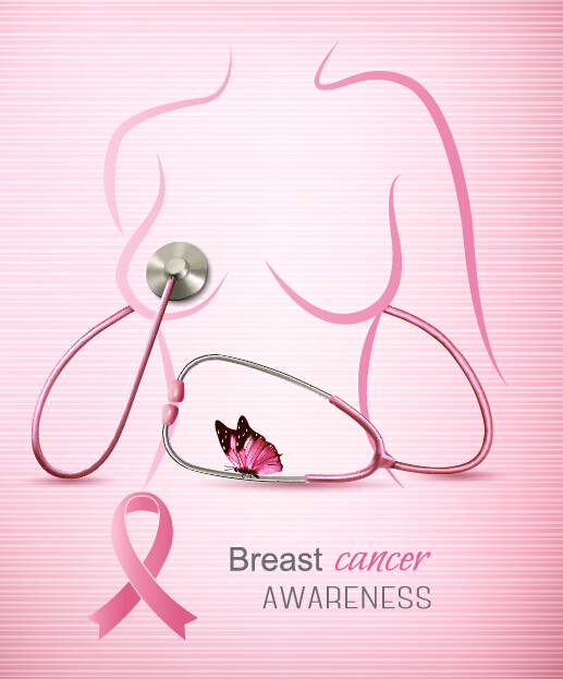 517x623 Breast Cancer Awareness Advertising Posters Pink Styles Vector 04