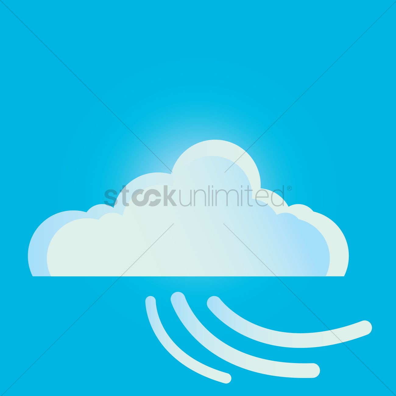 1300x1300 Cloud And Breeze Vector Image