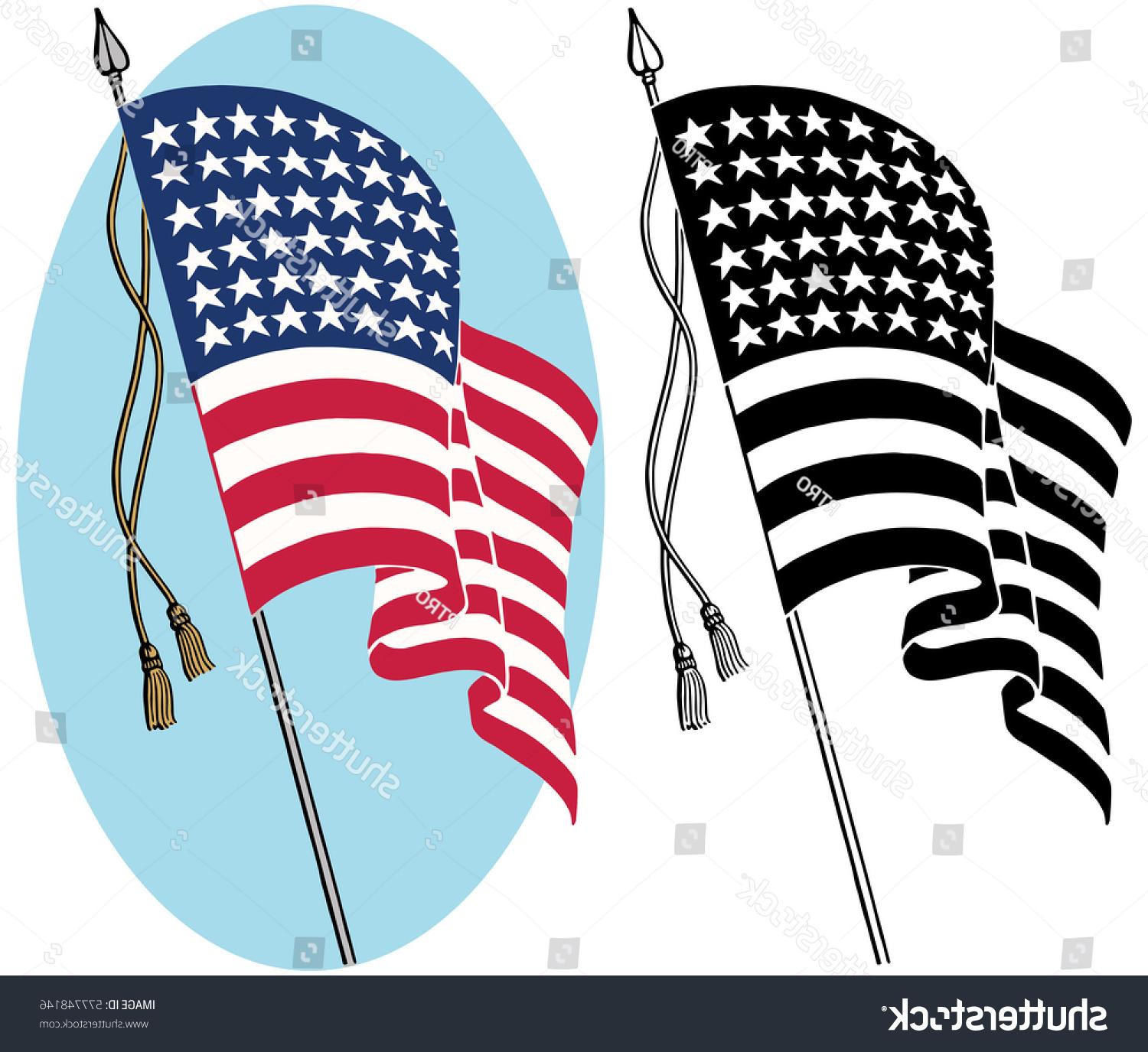 1500x1375 Best 15 Stock Vector American Flag Waving In The Breeze Library