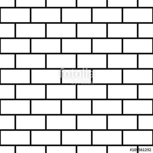 500x500 Repeating Black And White Vector Brick Pattern Stock Image And