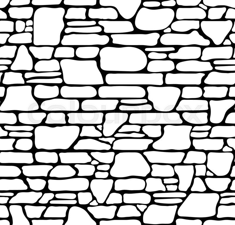 800x767 Seamless Grunge Stone Brick Wall Texture. Vector Illustration