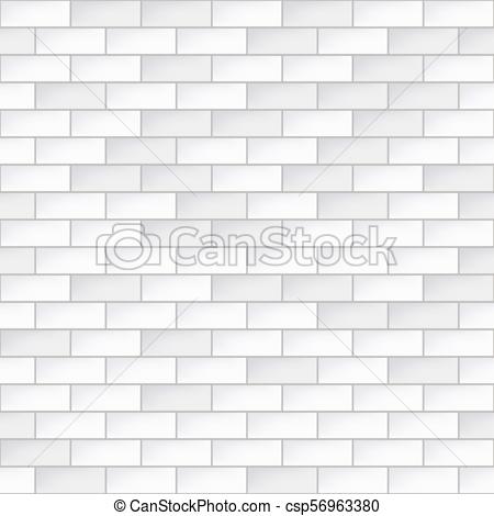 450x470 Simple White Brick Wall Seamless Pattern. Eps10 Vector.