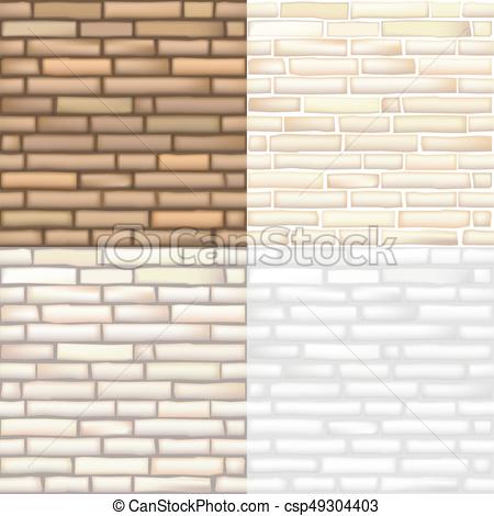 450x470 Set Of Vector Brick Textures. Set Of Seamless Textures Of Old