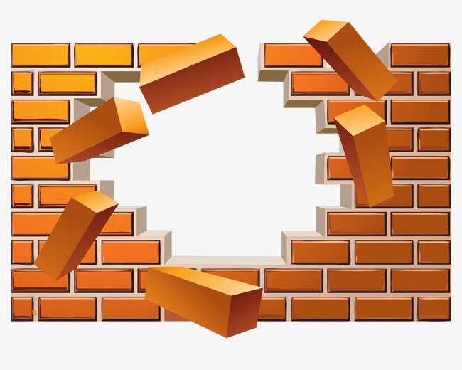 650x520 Vector Broken Brick Wall Effect, Vector, Yellow, Brick Wall Png