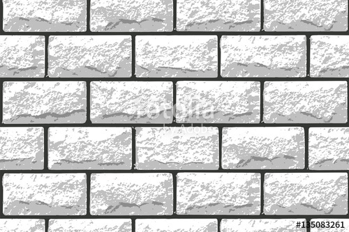500x333 Vector Realistic Seamless Texture Of White Brick Wall. Vector