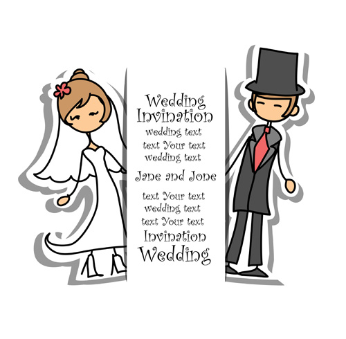 500x490 Bride With Groom Design Vector 03 Free Download