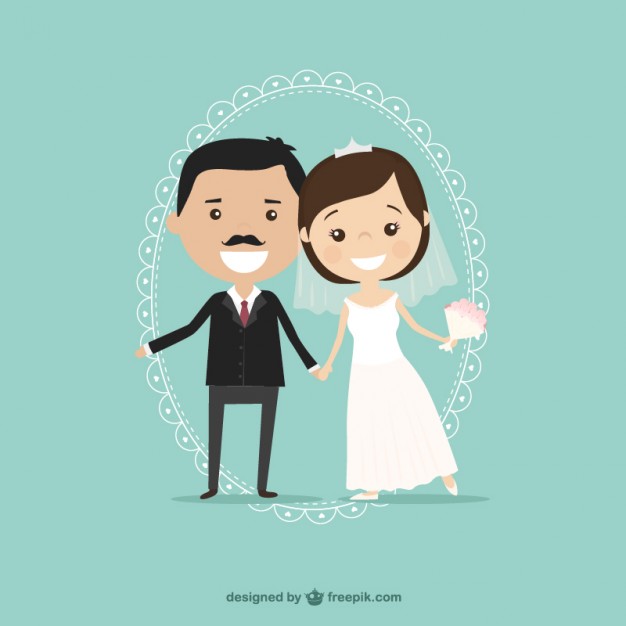 626x626 Groom And Bride Illustration Vector Free Download