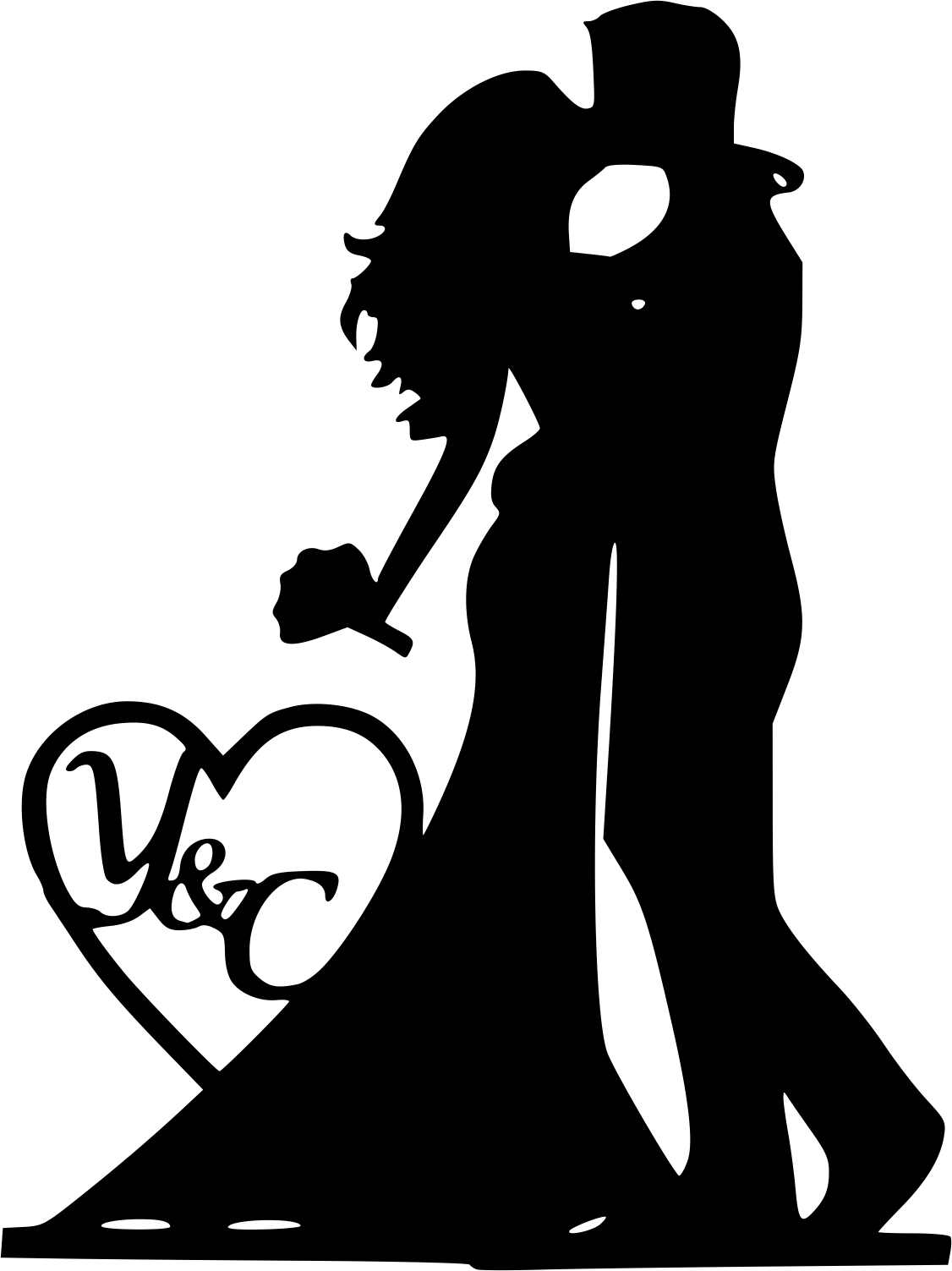 1126x1503 Mr And Mrs Silhouette Black Bride And Groom Vector Free Vector