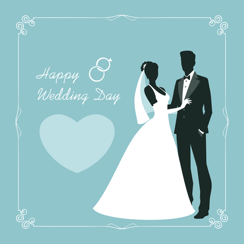 500x500 Beautiful Bride And Groom Vector Set 02 Free Download