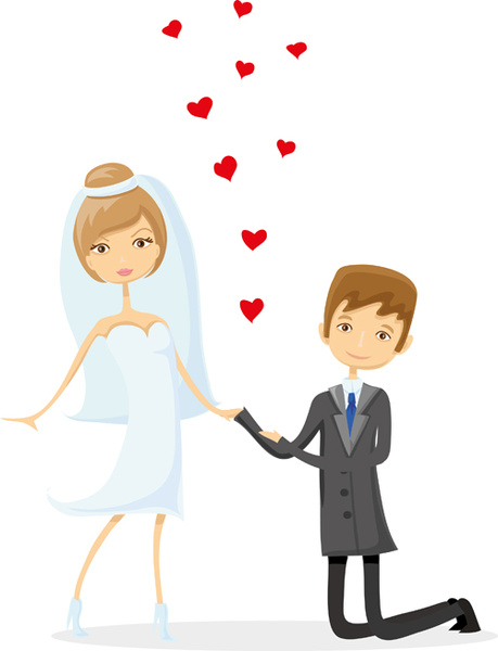 459x600 Romantic Bride And Groom Design Vector Free Vector In Adobe