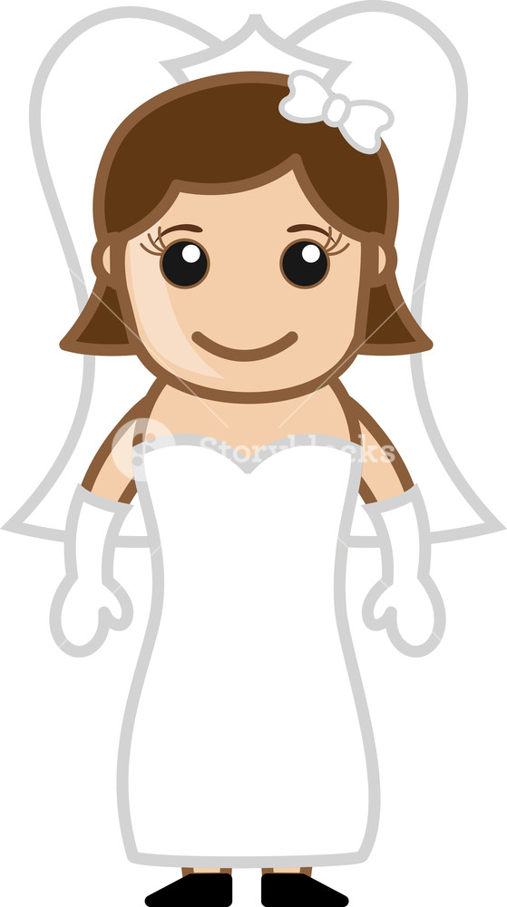 559x1000 Cartoon Bride Vector Royalty Free Stock Image