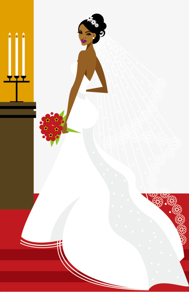 650x1006 Wedding Bride Vector Illustration, Wedding Vector, Wedding, Vector