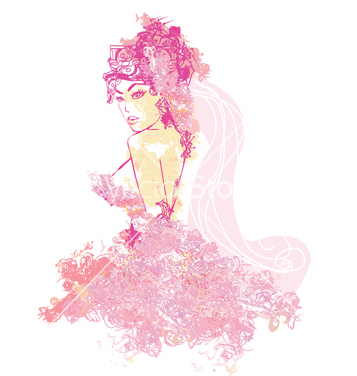 357x376 Free Beautiful Abstract Bride Vector Free Vector Download 266733