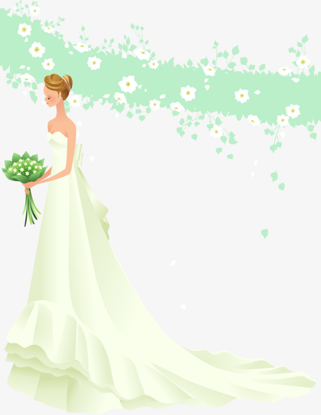 650x841 Sideways Wedding Bride Vector Material, Wedding Clipart, Wedding