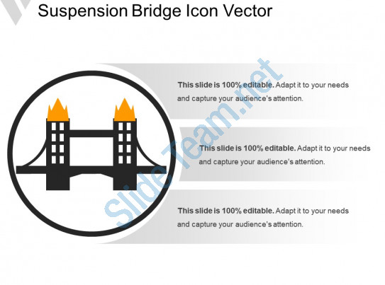 543x403 Suspension Bridge Icon Vector Powerpoint Presentation Sample