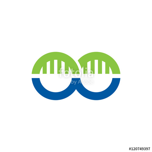 500x500 Simple Bridge Infinity Logo Image Vector Icon Stock Image And