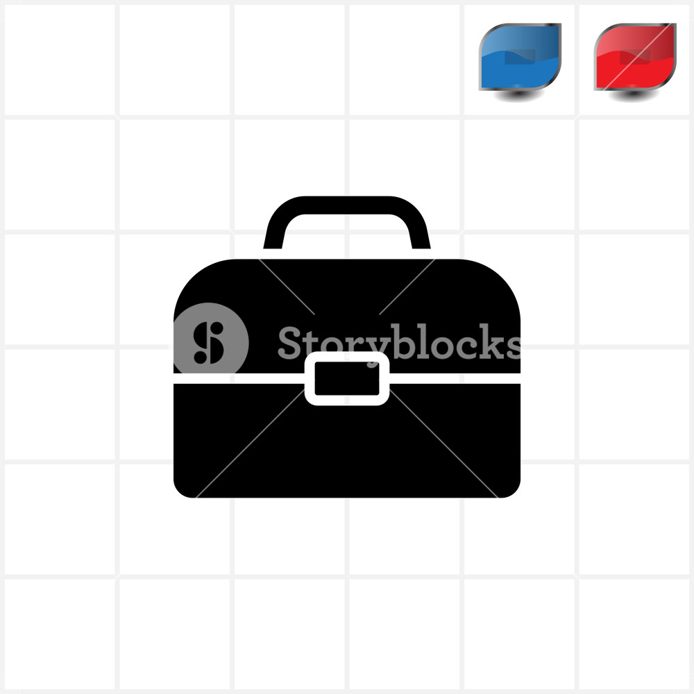 1000x1000 Briefcase Icon. Vector Illustration Royalty Free Stock Image