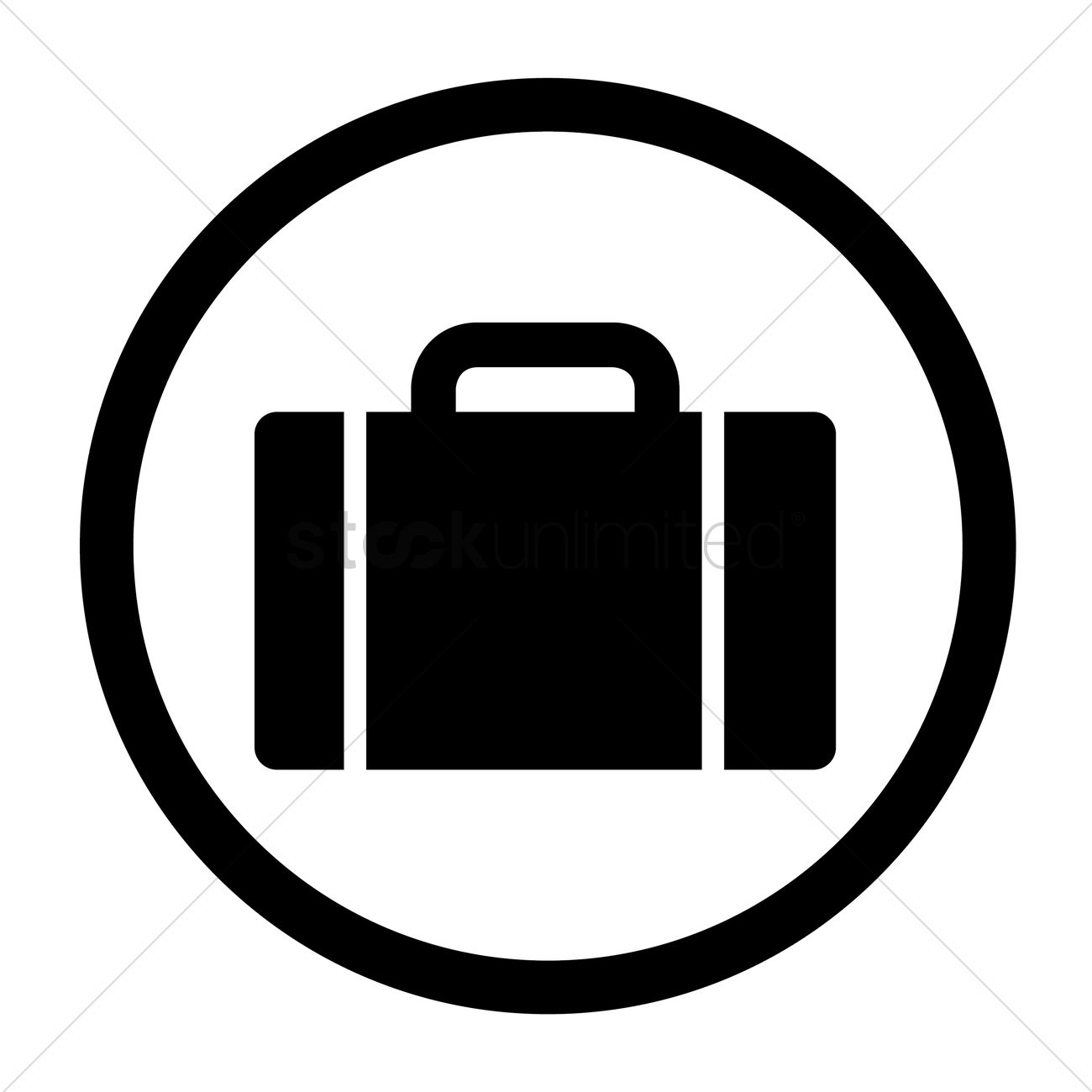 1300x1300 Suitcase Icon Vector Image